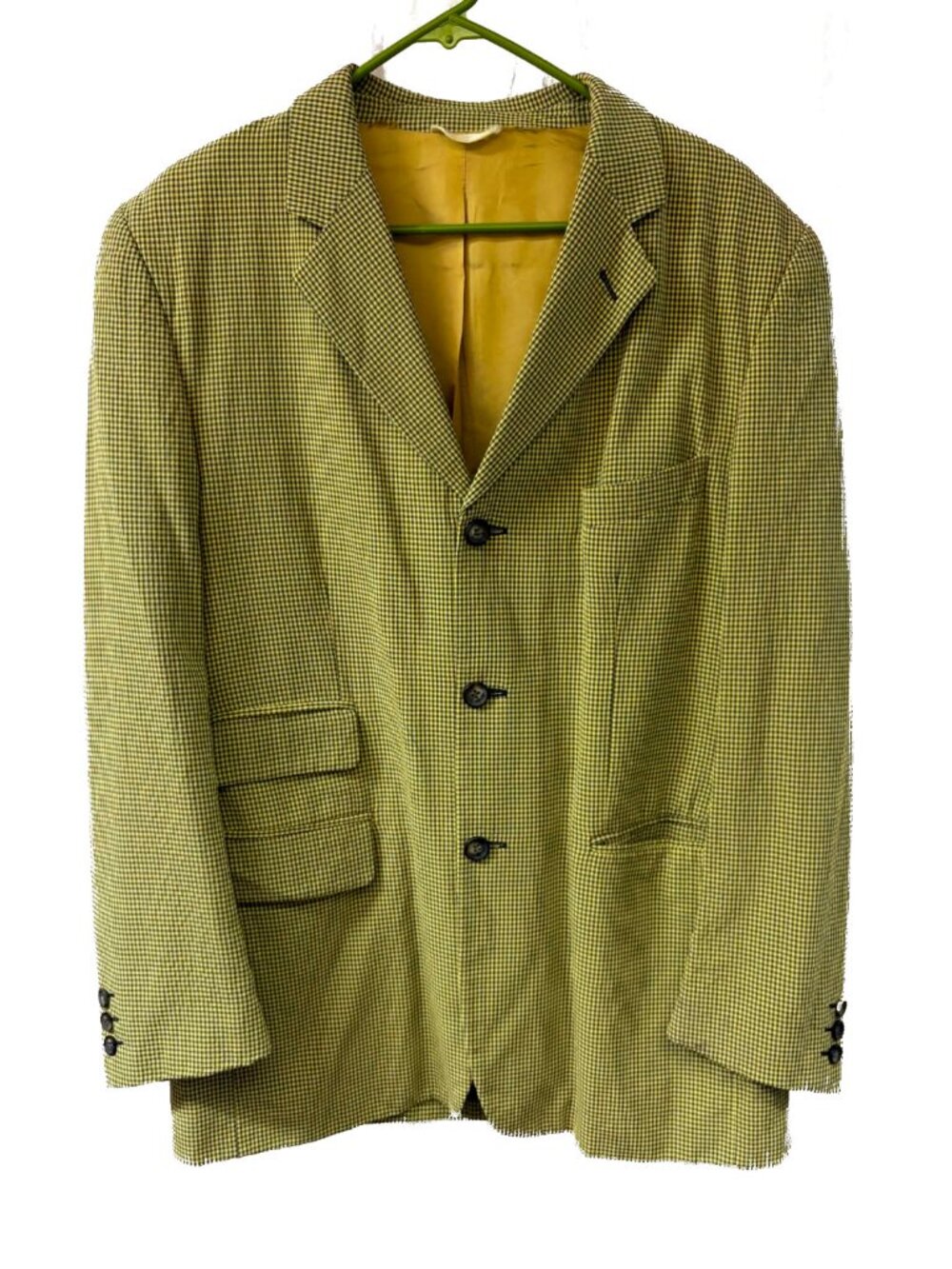 Vintage Lime Green Plaid Jacket